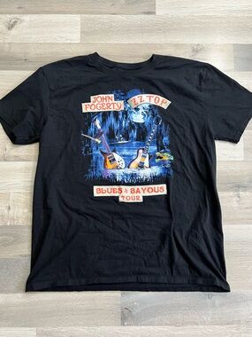 John Fogerty & ZZ Top Blues & Bayous Tour Graphic Tee - Black size XL